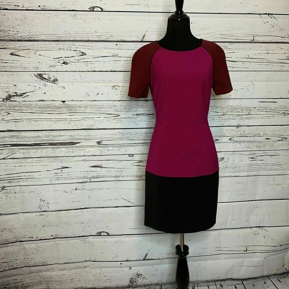 Jonathan Simkhai Purple Black Color Block Cocktail Dress 2 - Picture 14 of 16